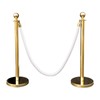 Gold Crown Top Decorative Rope Safety Queue Stanchion Barrier in