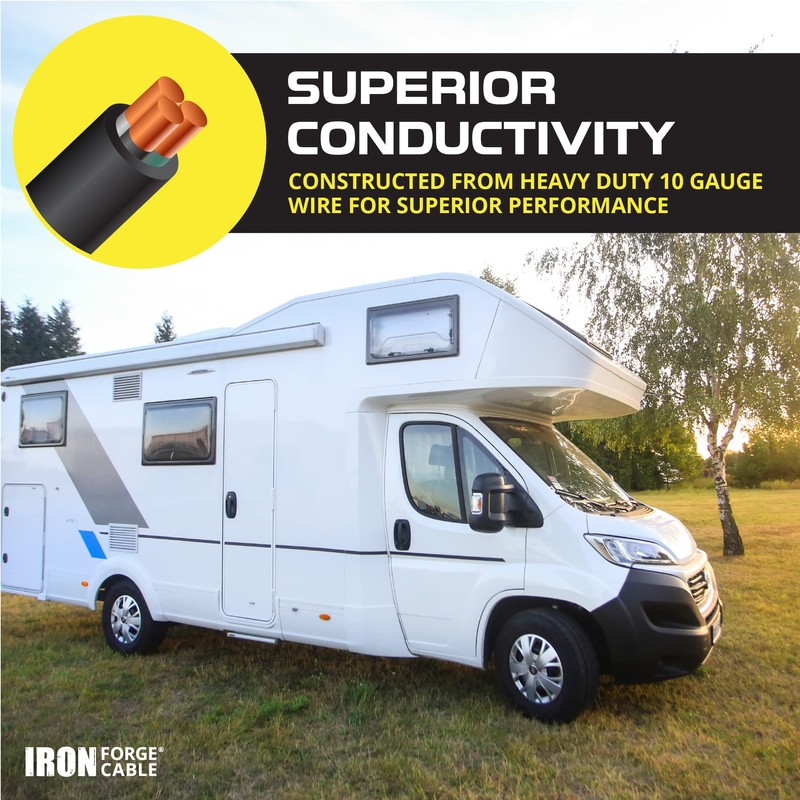 Iron Forge Cable RV Cord, Generator and RV Electrical Adapter