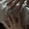 Twinkle Star Handmade Nail Tips - Short Square / 트윙클