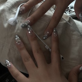 Twinkle Star Handmade Nail Tips - Short Square / 트윙클 스타 수제네일팁 - 숏스퀘어