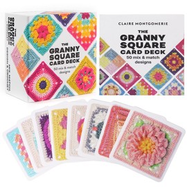 Pack of 50 Granny Square Crochet Cards, Crochet Granny Square Cards, Crochet Patterns Granny Squares Cards with Crochet Letter, Photo for Individual Crochet Blankets, Patches, Adults, Beginners, 50