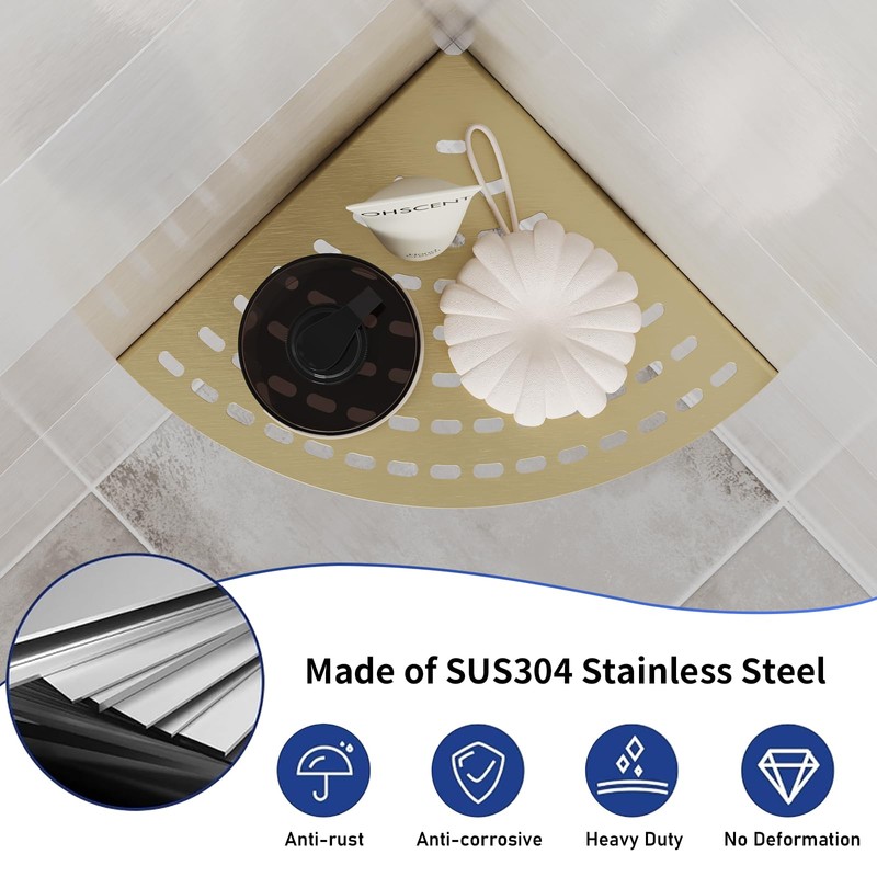 LFBA 2 Pack Corner Shower Shelves 304 Stainless Steel Shower