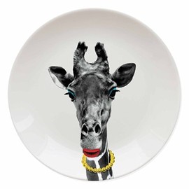 Mustard Ceramic Wild Dining Gina Giraffe Dinner Plate by Mustard