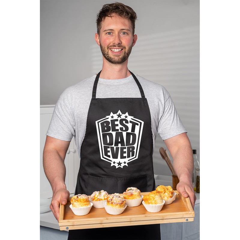 Print4U Best Dad Ever Fathers Day BBQ Cooking Novelty Apron