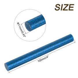 sourcing map Mini Hot Glue Sticks for Glue Gun 0.43-inch x 4-inch Glitter Bright Blue 6pcs