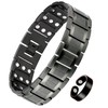 Jecanori 3X Magnetic Bracelet for Men and Copper Ring with