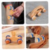 ORFOFE 2Pcs Wooden Muscle Massager Portable Foot Roller for Leg