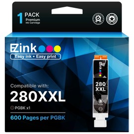 E-Z Ink Compatible Ink Cartridge Replacement for Canon PGI280XXL PGI-280XXL to use with TR8620a TR8620 TS702a TS9520 TS9521C TR8520 TS6220 TS6320 TS8220 Printer(1 PGBK)