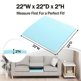 Tromlycs Couch Cushion Support for Sagging Cushions Sofa Seat Support Under Arched Foam Sag Repair 22x22 inch Blue, Set of 3