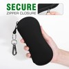 MoKo Glasses Case, Pack of 2 Lightweight Neoprene Zip Sunglasses