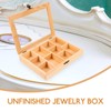 Alipis Rock Display Case Wood Blank Jewelry Organizer Box Tea