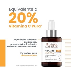Avene Serum Facial Vitamina C y Niacinamida Antiarrugas Ilumina, 30ml