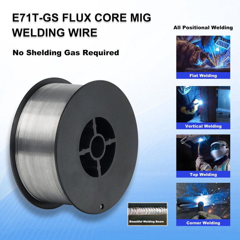 Harukiku Flux Core Welding Wire,Mild Steel E71T-GS .030 Inch Low