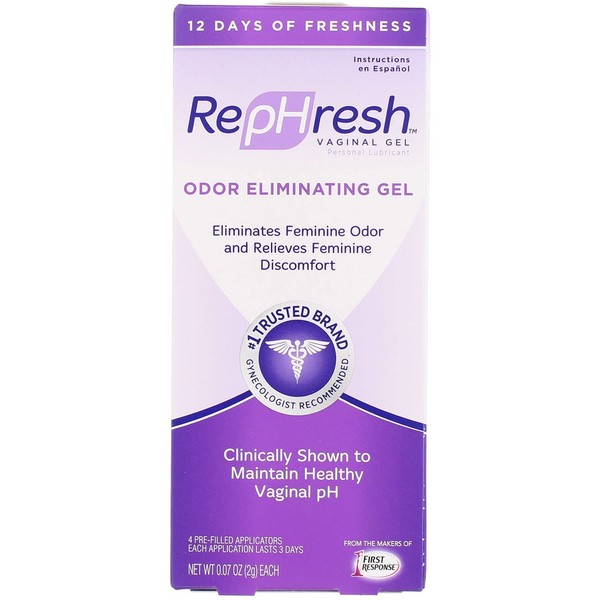 Rephresh Vaginal Gel with 4 Pre-filled Applicators, 0.07 Oz, Pack of 2