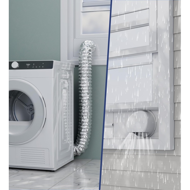 Dryer Vent Window Kit,Adjustable Window Vent Kit with Outdoor Dryer