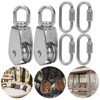 304 Stainless Steel 32mm Pulley with Lock Screw Climbing Carabiner
