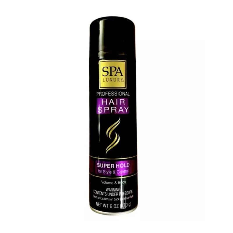 SPA LUXURY SUPER HOLD AEROSOL HAIRSPRAY STYLE CONTROL VOLUME FULL