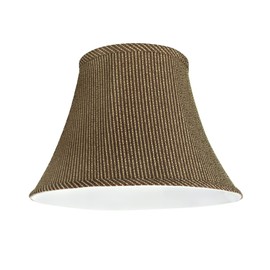 Aspen Creative 30215A Transitional Bell Shape Spider Construction Lamp Shade, Brown, 7" Top x 13" Bottom x 9-1/2" Slant Height