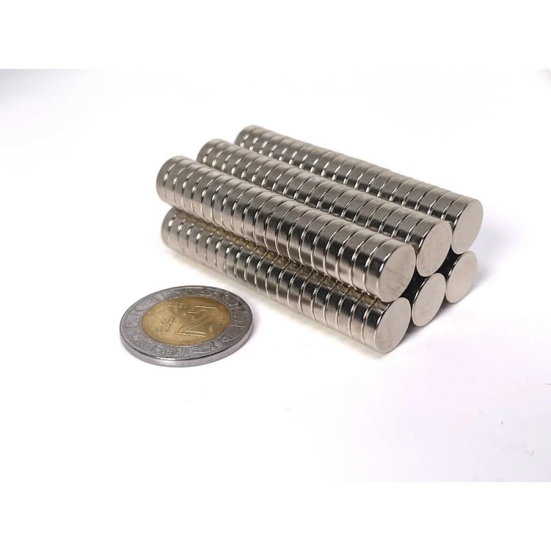 100 Imanes 10mm X 3mm N35 Con