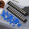 Terminal Block,2 Pack 12 Circuits 20-30A 200v-450v Dual Row Screw