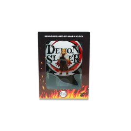 TEKNOFUN 811753 Demon Slayer Rengoku Kyojuro Light Alarm Clock, Black