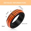 Uloveido Men's Basketball Pattern Ring - Stainless Steel Spinner Rings