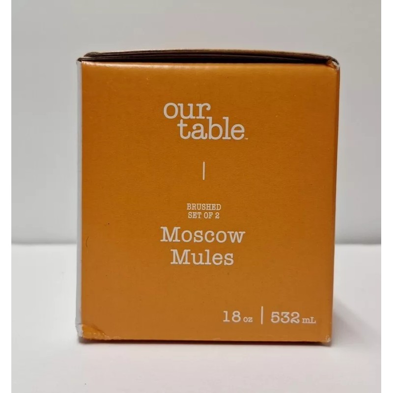 Our Table 18oz. Stainless Steel Brushed Copper Moscow Mule Mugs