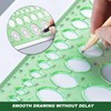 Circle Template for Drawing, 4pcs Plastic Circle Stencil Template Ruler