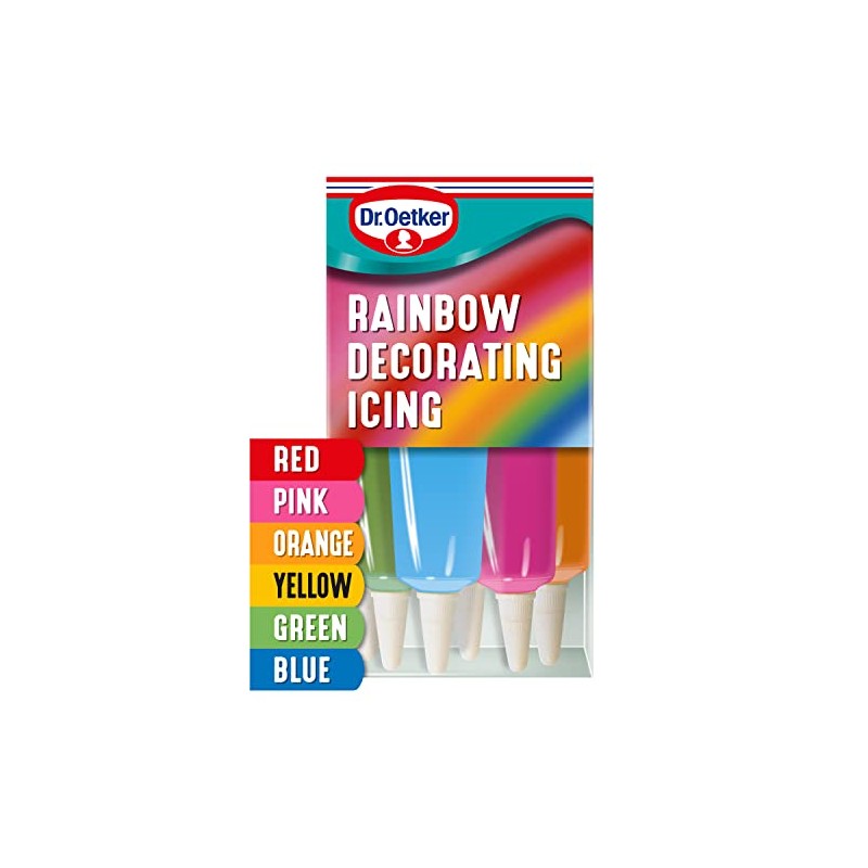 Dr. Oetker Rainbow Decorating Icing, 6 x 19g