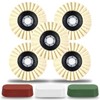 YUQAFQE 8 Pcs Wool Polishing Wheel and Compound Set Includes