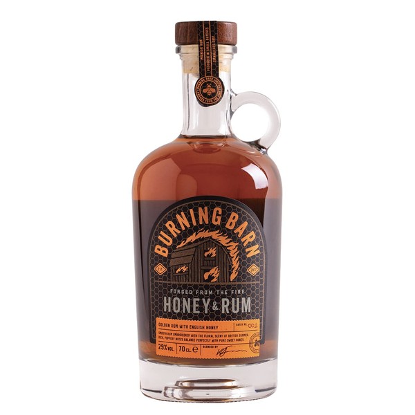 Burning Barn Rum - Gift Box - Triple Rum Selection Box - Spiced Rum and Honey & Rum Liqueur and Smoked Rum - 3x 5cl - Enhance Your Drinks Cabinet - The Perfect Present