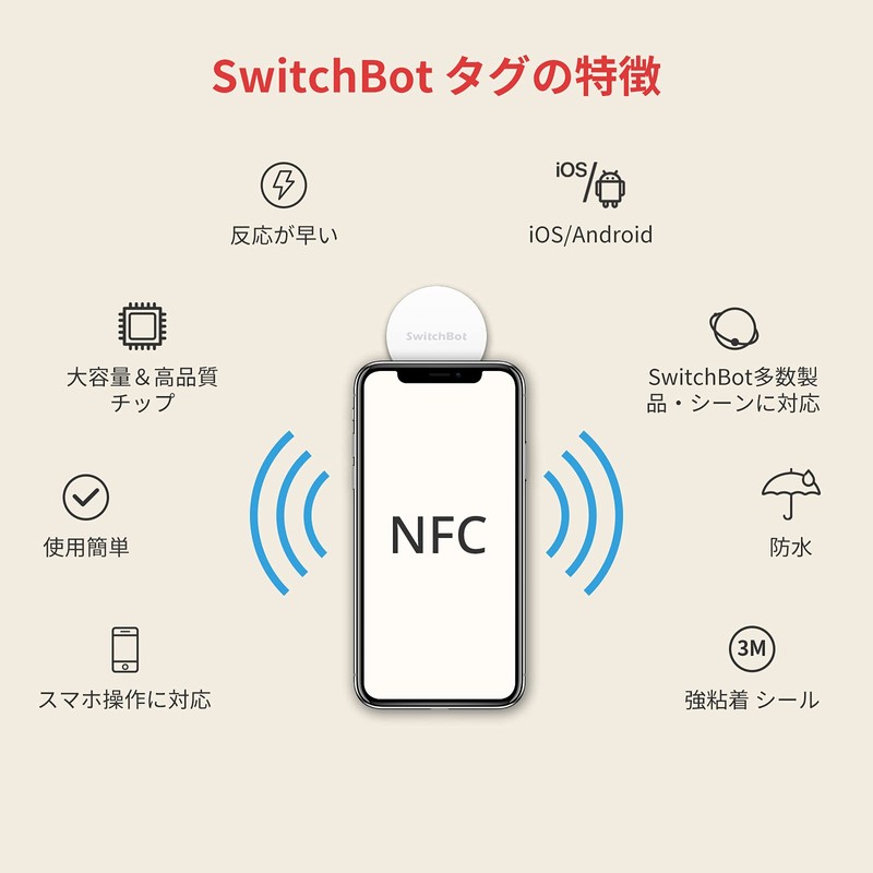 SwitchBot NFC Tags, SwitchBot Stickers, Smart Home - NTAG216 888
