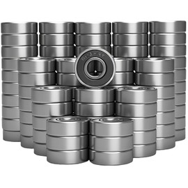 100 PCS 608-2RS Ball Bearing - Double Rubber Sealed Shielded Miniature Deep Groove Bearings for Furniture Wheel, Small Machinery, Electric Motors, Hobby Drones, 3D Printers(8mm x 22mm x 7mm)(608 2RS)