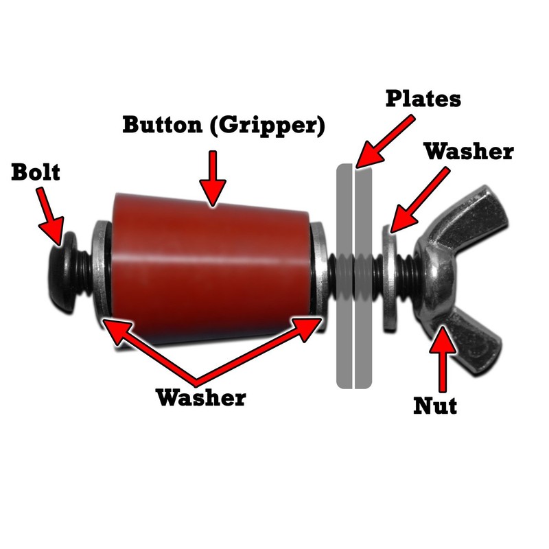 Longworth 8pc Rhino Silicone Replacement Grippers 1" Long
