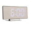 Mirror Digital Alarm Clock Temperature Display LED Curved Mirror Digital