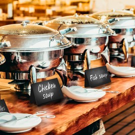 30 Pack Chalkboard Table Tents 3x4 in for Food - Buffet - Bakery - Party - Catering - Chalkboard Tags for Food - Stand Labels for Food - Chalkboard Tag - Bakery Labels - Buffet Labels - Food Labels