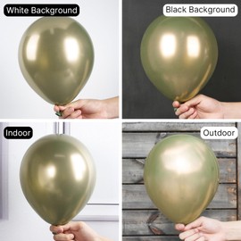 PartyWoo Metallic Camo Dark Forest Hunter Green Balloons 50 pcs 12 Inch Green Balloons for Graduation Wedding Birthday Boho Neutral Color Party Decorations Green-G126