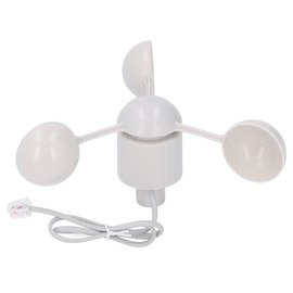 Anemometer Cup Speed Measuring Sensor Cup RJ11 Connector 3 Cups Wind Direction Gauge for Weather Meter