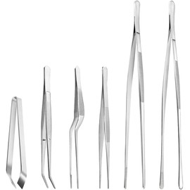 Pinzas de Cocina 6 Piezas Precision Pinzas para Cocinar de Acero Inoxidable, para Barbacoa, Procesamiento de Alimentos, Decorar, Hornear, Herramientas de Cocina para Decoración de Platos