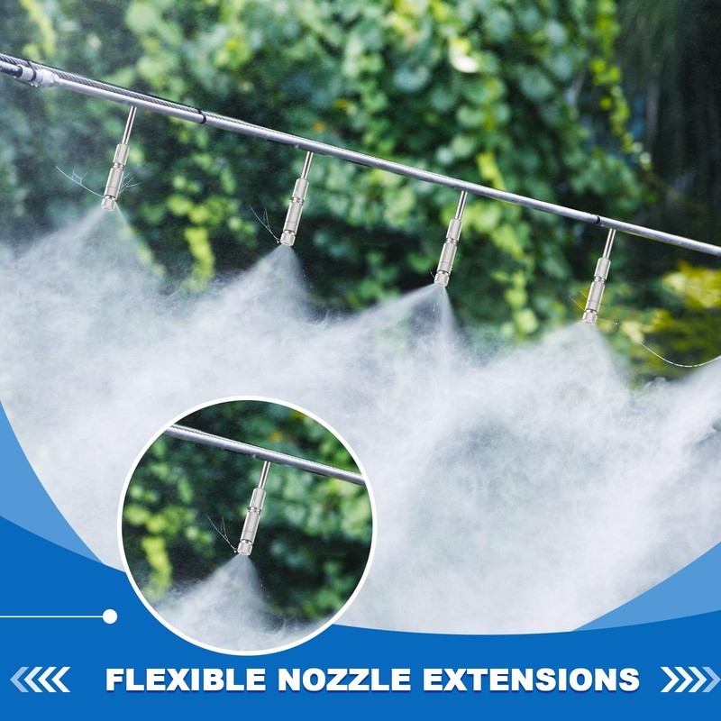 Yaocom 40 Pack Flexible Nozzle Extensions 5.9 Inch Brass Mist