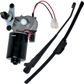 Wadoy UTV Windshield Wiper Motor Kit 12V Compatible with Polaris Ranger RZR 800/900 / 1000, Electric 90 Degree Windshield Wiper Motor & Universal Power UTV Windshield Kit 16" Wiper Blade 1 PACK