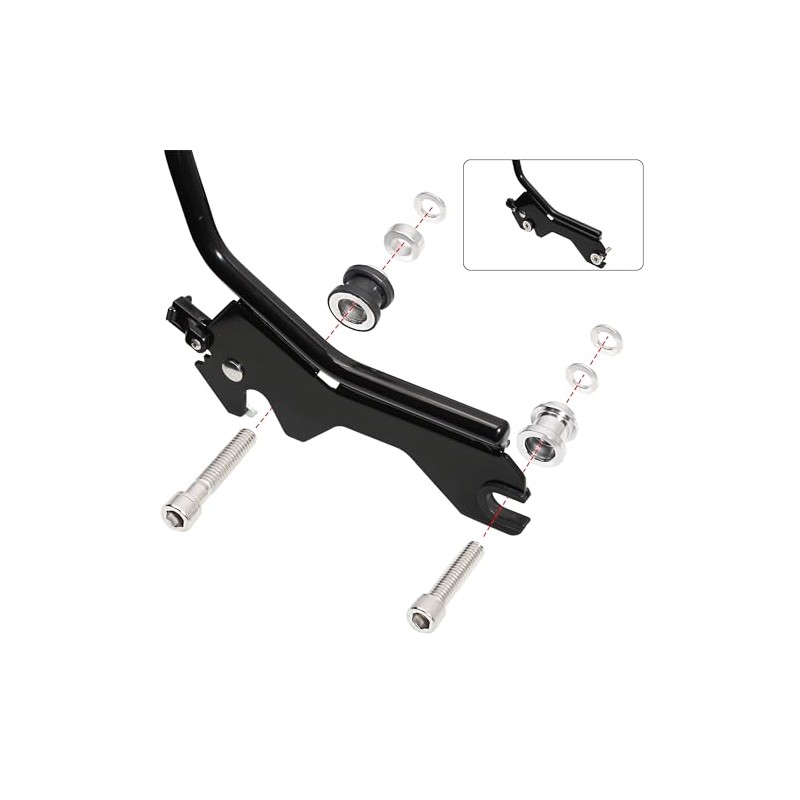 WOWTK Detachable Sissy Bar Luggage Rack Tour Pack Rack Docking