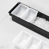MUKEEN Ice Cooled Condiment Serving Container-6 Compartment Chilled Garnish Tray