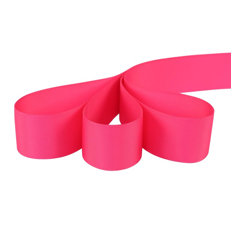 ABCD IDECOR 1.5" Wide Solid Grosgrain Ribbon 25 Yards (176-Fuchsia,