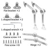 2pcs Chest Hinges, Alloy Lid Support Locking Fixed Hinge Close