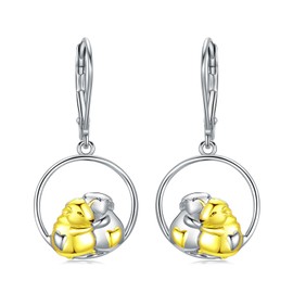 MEIDERBO Guinea Pig Earrings 925 Sterling Silver Guinea Pig Cute Pet Dangle Drop Earrings Guinea Pig Jewelry Gifts For Women Sister