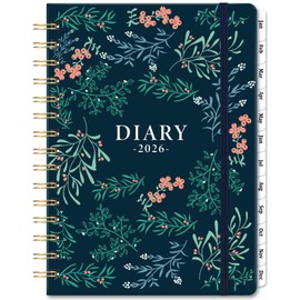 2026 Diary - 2026 Diary A5 Week to View from January to Decmber 2026, DIARY 2026 with Elastic bond, Pen Loop, Back Pocket, 6 x 8.3 in