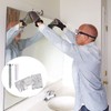 Crystal Clear Plastic Mirror Holder Kit - 30pcs with Screws