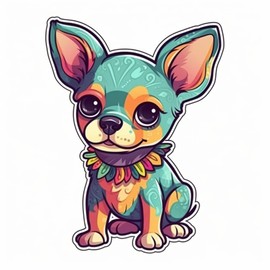 Yoonek Graphics Chihuahua Dog Vinyl Decal Sticker for Car, Laptop, Tumbler, More. #003714