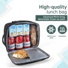 DAWAN freezable Insulated lunch bag,Built in detachable ice pack, Black,